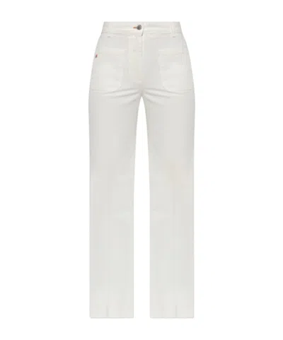 Victoria Beckham Jeans With Belt Loops In White