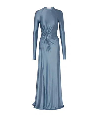 Victoria Beckham Jersey Maxi Dress In Blue