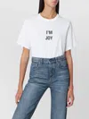 Victoria Beckham Joy Graphic Print T Shirt Short Sleeves In White