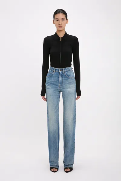 Victoria Beckham Julia Jean In Mid Blue Wash