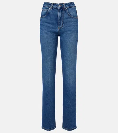 Victoria Beckham Julia Straight Jeans In Blue