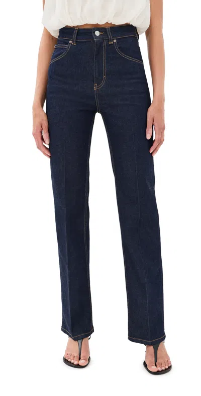 Victoria Beckham Julia Stretch Jeans Indigo Rinse In Blue