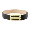 Victoria Beckham Textured Black Calf Leather Belt In Black