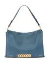 Victoria Beckham Jumbo-chain Leather Pouch In Blue