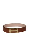 Victoria Beckham Jumbo Dorian Frame Belt In Brown