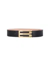 Victoria Beckham Jumbo Frame Belt In Black