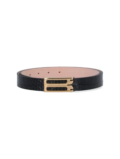 Victoria Beckham Jumbo Frame Belt In Black