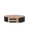 Victoria Beckham Jumbo Frame Belt In Black