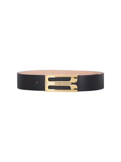Victoria Beckham Jumbo Frame Belt In Black