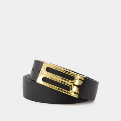 Victoria Beckham Jumbo Frame Belt In Black