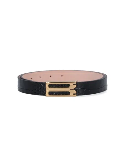 Victoria Beckham Jumbo Frame" Belt Black