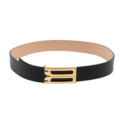 Victoria Beckham Jumbo Frame Belt In Black