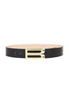 Victoria Beckham Jumbo Frame Belt In Black