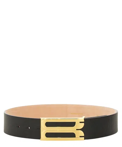 Victoria Beckham Jumbo Frame Belt In Black