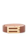 Victoria Beckham Jumbo Frame Belt In Brown
