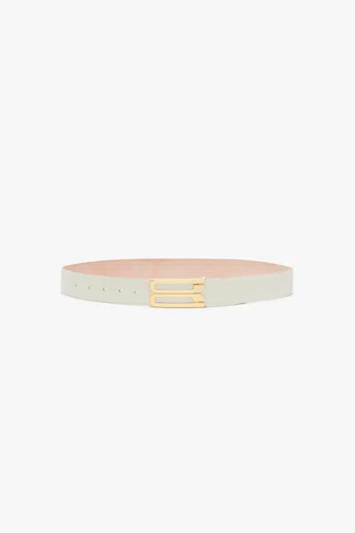 Victoria Beckham Jumbo Frame Belt In Latte Leather