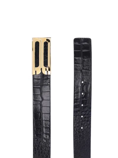 Victoria Beckham Jumbo Frame Belt In Nero