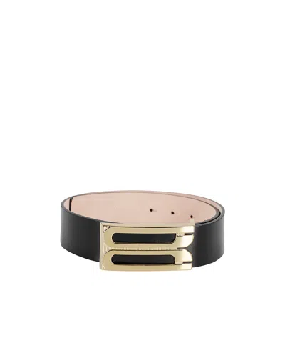 Victoria Beckham Jumbo Frame Belt In Nude