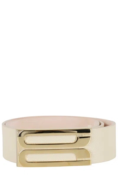 Victoria Beckham Jumbo Frame Belt In White