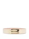 Victoria Beckham Adjustable Length Metallic Buckle Smooth Finish Belts In Pattern