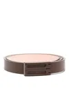 Victoria Beckham Jumbo Tonal Regular Frame Belt In Brown