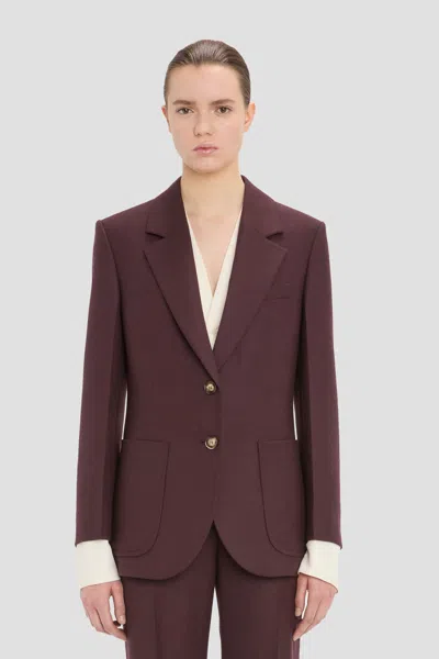 Victoria Beckham Katherine Jacket In Acai In Brown