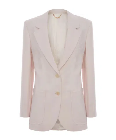 Victoria Beckham Katherine Jacket In Bone In Pink