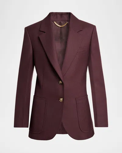Victoria Beckham Katherine Wool Jacket In Purple