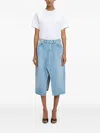 Victoria Beckham Kick Denim Skirt In Blue