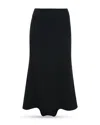 Victoria Beckham Navy Blue Kick Detail Skirt In Blue