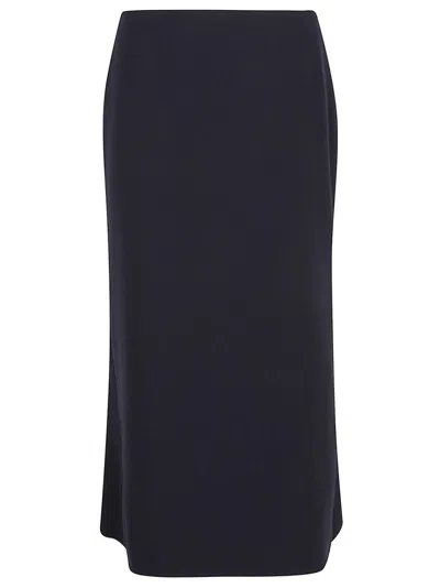 Victoria Beckham Kick Detail Skirt In Blue