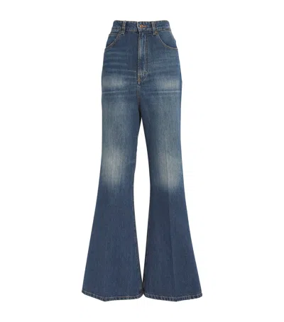 Victoria Beckham Kick Wide-leg Jeans In Blue