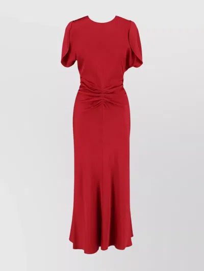 Victoria Beckham Knee Length Dress Back Slit In Red