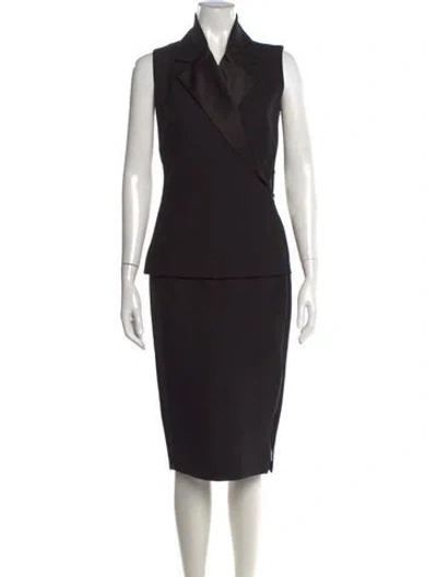 Pre-owned Victoria Beckham Knee-length Dress In Black