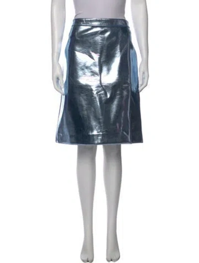 Pre-owned Victoria Beckham Knee-length Skirt In Blue/metallic