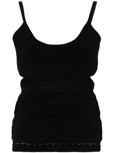 Victoria Beckham Knitted Cami Top In Black