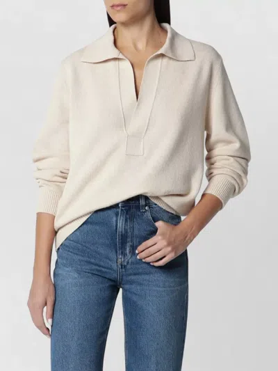 Victoria Beckham Genevieve Sweater In Elderflower Cashmere Blend In Neutral