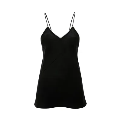 Pre-owned Victoria Beckham Lace Detail Cami Top 'black' | Women's Size 4