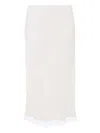 Victoria Beckham Lace Trim Slip Midi Skirt