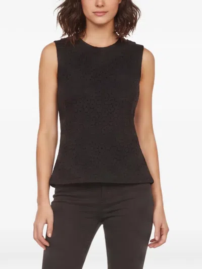 Pre-owned Victoria Beckham Lace-detail Sleeveless Blouse In Black