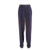 Victoria Beckham Ladies Pants Midnight Slim Front Pleat Pant In Midnight