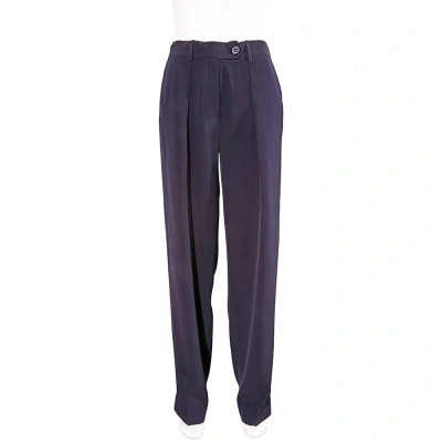 Victoria Beckham Ladies Pants Midnight Slim Front Pleat Pant