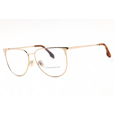 Victoria Beckham Ladies Rose Gold Tone Round Eyeglass Frames Vb2121