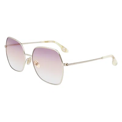 Victoria Beckham Ladies' Sunglasses   56 Mm Gbby2 In Metallic