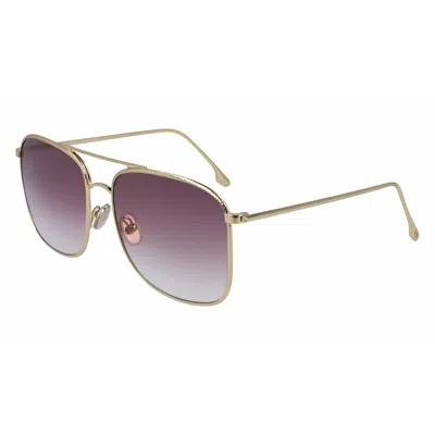 Victoria Beckham Ladies' Sunglasses  Vb202s-712  59 Mm Gbby2 In Gold