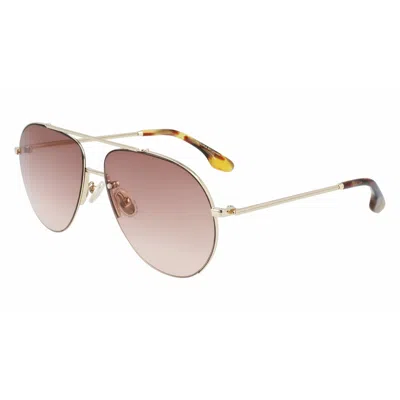 Victoria Beckham Ladies' Sunglasses  Vb213s-725  61 Mm Gbby2 In Metallic