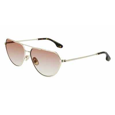 Victoria Beckham Ladies' Sunglasses  Vb221s-725  60 Mm Gbby2 In Metallic