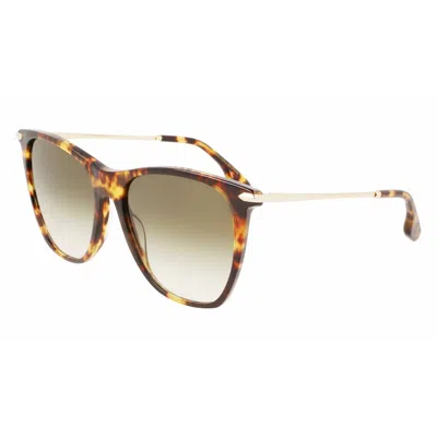 Victoria Beckham Ladies' Sunglasses  Vb636s-221  58 Mm Gbby2 In Brown