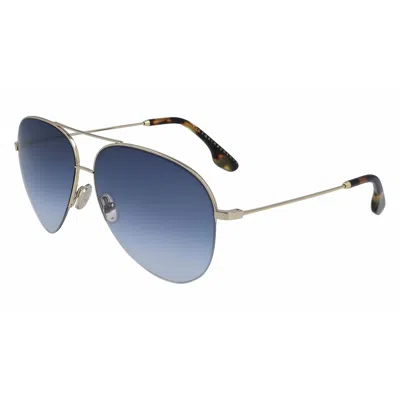 Victoria Beckham Vb90s 720 Aviator Sunglasses In Blue