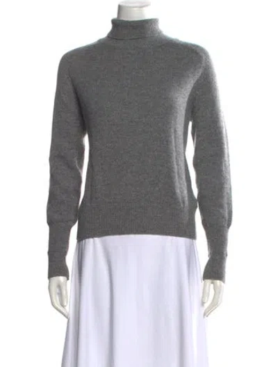 Pre-owned Victoria Beckham Lambswool Turtleneck Sweater In Grey